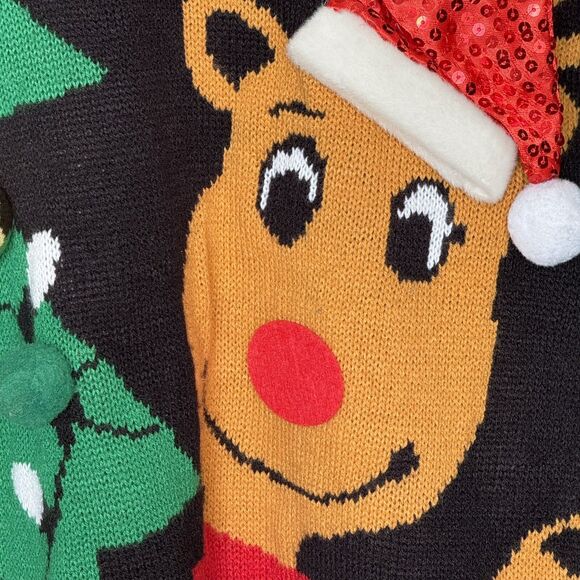 Ugly Christmas Sweater No boundaries Size 3XL Reindeer 3D Holiday Unisex Party - Picture 10 of 16